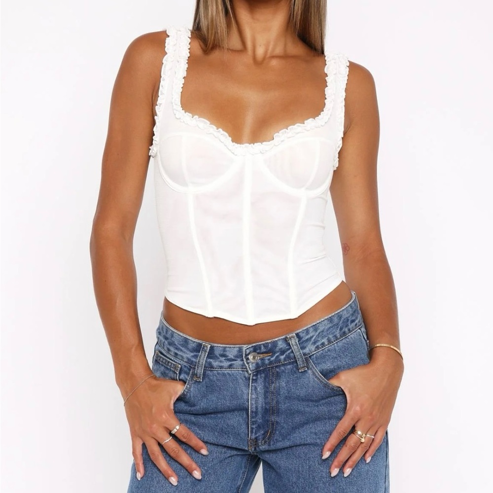 White Fox Boutique Elegant White Bustier